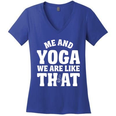 Funny Me And Yoga Great Gift Meditation Namaste Design Great Gift Women's V-Neck T-Shirt