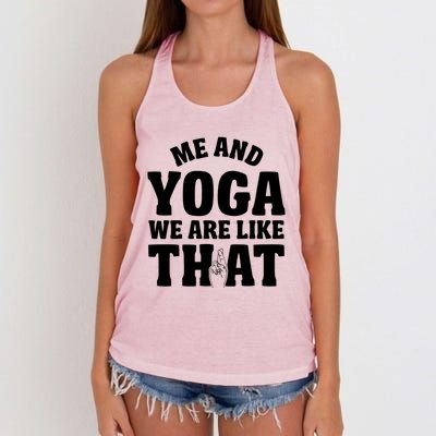 Funny Me And Yoga Great Gift Meditation Namaste Design Great Gift Women's Knotted Racerback Tank