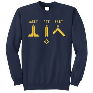 Freemason Meet Act And Part Mason Masonic Fathers Day Gift Sweatshirt