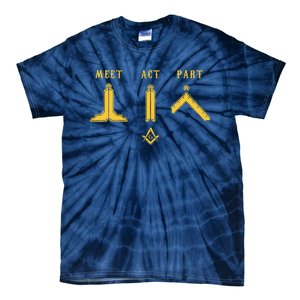 Freemason Meet Act And Part Mason Masonic Fathers Day Gift Tie-Dye T-Shirt