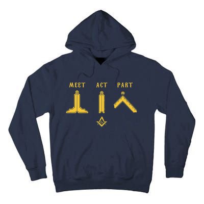 Freemason Meet Act And Part Mason Masonic Fathers Day Gift Tall Hoodie