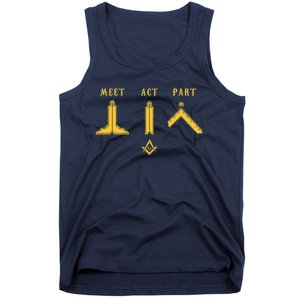 Freemason Meet Act And Part Mason Masonic Fathers Day Gift Tank Top