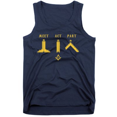 Freemason Meet Act And Part Mason Masonic Fathers Day Gift Tank Top