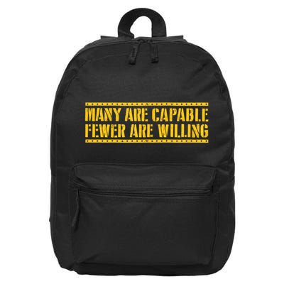 Funny Many Are Capable Pittsburgh Football 16 in Basic Backpack