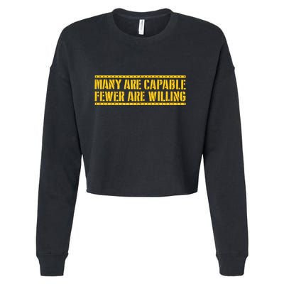 Funny Many Are Capable Pittsburgh Football Cropped Pullover Crew