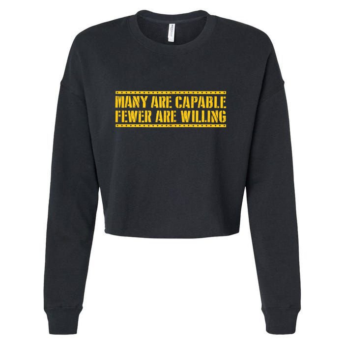 Funny Many Are Capable Pittsburgh Football Cropped Pullover Crew