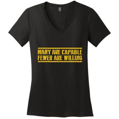 Funny Many Are Capable Pittsburgh Football Women's V-Neck T-Shirt