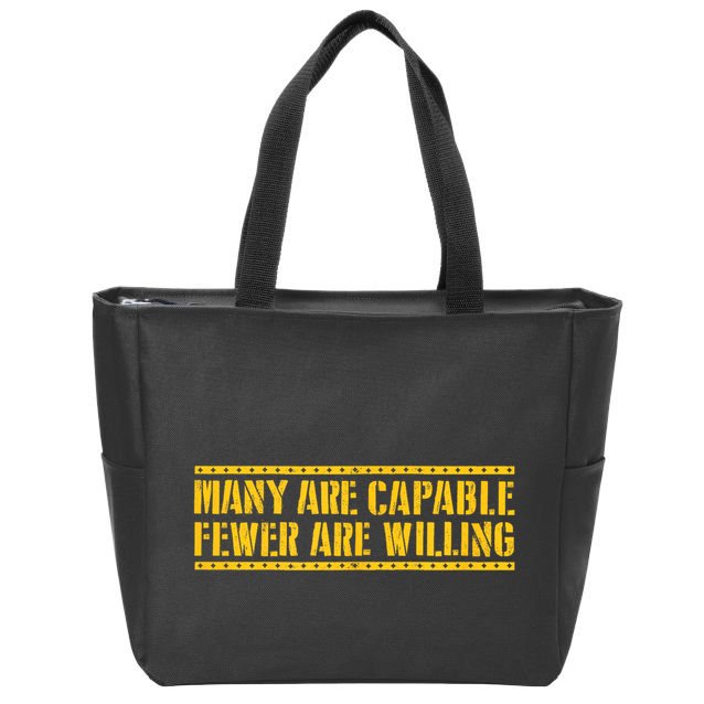 Funny Many Are Capable Pittsburgh Football Zip Tote Bag