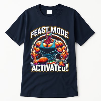 Feast Mode Activated – Funny Thanksgiving Muscle Turkey Tall T-Shirt