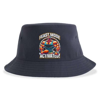 Feast Mode Activated – Funny Thanksgiving Muscle Turkey Sustainable Bucket Hat