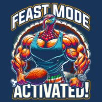 Feast Mode Activated – Funny Thanksgiving Muscle Turkey Flatbill Hat