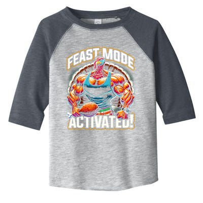 Feast Mode Activated – Funny Thanksgiving Muscle Turkey Toddler Fine Jersey T-Shirt