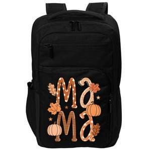 Fall Mama Autumn Leaves Pumpkin Impact Tech Backpack