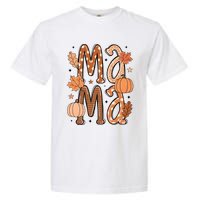 Fall Mama Autumn Leaves Pumpkin Garment-Dyed Heavyweight T-Shirt