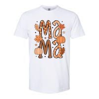 Fall Mama Autumn Leaves Pumpkin Softstyle CVC T-Shirt