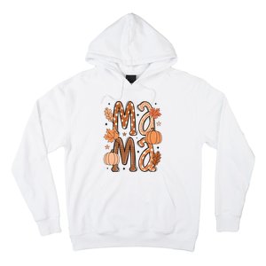 Fall Mama Autumn Leaves Pumpkin Hoodie