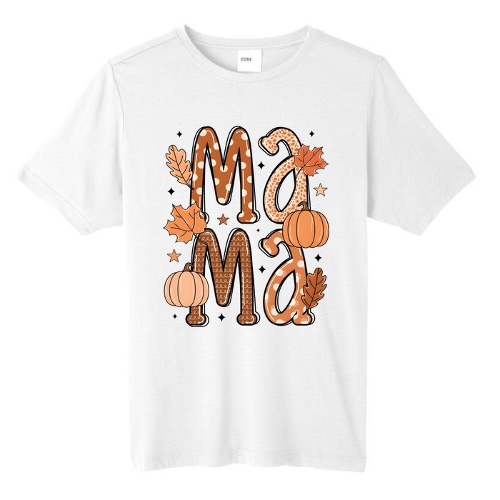 Fall Mama Autumn Leaves Pumpkin Tall Fusion ChromaSoft Performance T-Shirt