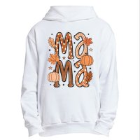 Fall Mama Autumn Leaves Pumpkin Urban Pullover Hoodie