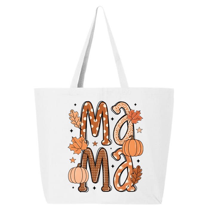 Fall Mama Autumn Leaves Pumpkin 25L Jumbo Tote