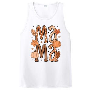 Fall Mama Autumn Leaves Pumpkin PosiCharge Competitor Tank