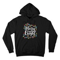 Funny Merry and Bright Christmas Lights Xmas Holiday Hoodie