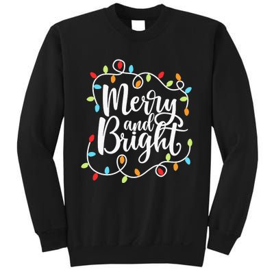 Funny Merry and Bright Christmas Lights Xmas Holiday Sweatshirt