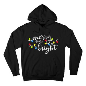 Funny Merry And Bright Christmas Lights Xmas Holiday Hoodie