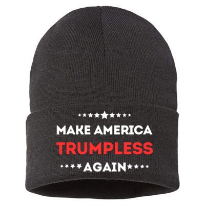 Funny Make America Trumpless Again In 2024 Sustainable Knit Beanie