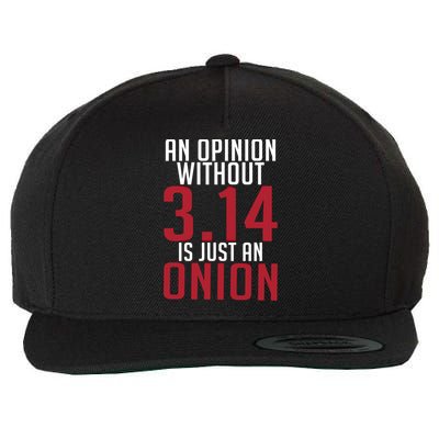 Funny Math An Opinion Without 3 14 Just Onion Pi Day Gift Wool Snapback Cap