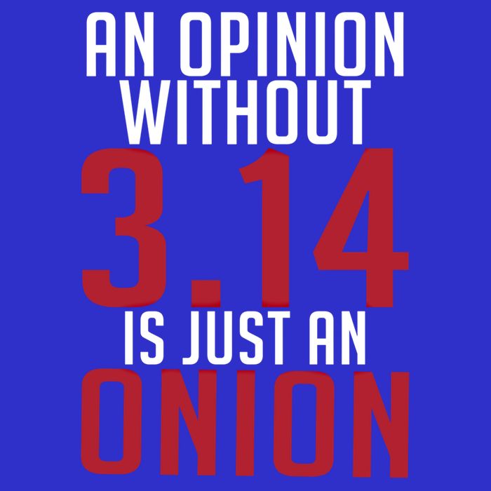 Funny Math An Opinion Without 3 14 Just Onion Pi Day Gift Button