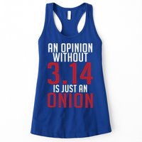 Funny Math An Opinion Without 3 14 Just Onion Pi Day Gift Womens Tank Top