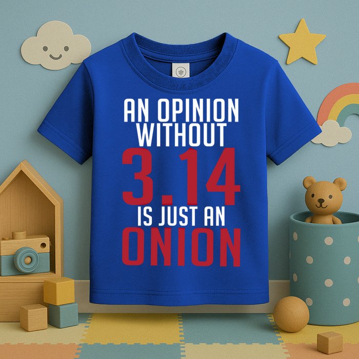 Funny Math An Opinion Without 3 14 Just Onion Pi Day Gift Toddler T-Shirt