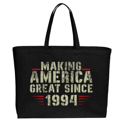 Funny Making America Great Since 1994 Design 28th Birthday Cotton Canvas Jumbo Tote