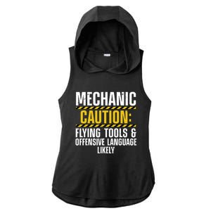 Funny Mechanic Art For Drag Racing Garage Guy Enthusiast Ladies PosiCharge Tri-Blend Wicking Draft Hoodie Tank