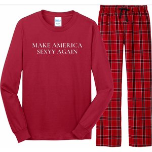 Funny Make America Sexyy Again Long Sleeve Pajama Set