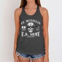 Fort Mcclellan Alabama Al  Ft Mcclellan Military Base Gifts  Women's Knotted Racerback Tank