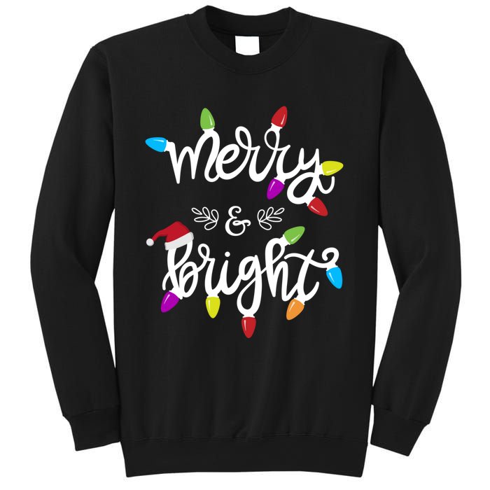 Funny Merry And Bright Christmas Lights Gift Sweatshirt