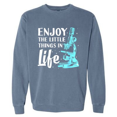 Funny Microscope Art For Women Biology Nerd Science Lab Garment-Dyed Sweatshirt