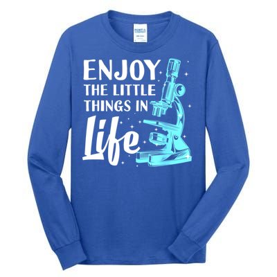 Funny Microscope Art For Women Biology Nerd Science Lab Tall Long Sleeve T-Shirt