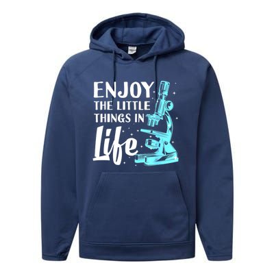 Funny Microscope Art For Women Biology Nerd Science Lab Performance Fleece Hoodie