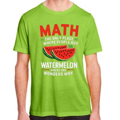 Funny Math And Watermelons Mathematics Calculation Numbers Adult ChromaSoft Performance T-Shirt