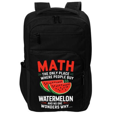 Funny Math And Watermelons Mathematics Calculation Numbers Impact Tech Backpack