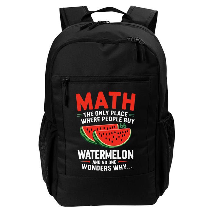 Funny Math And Watermelons Mathematics Calculation Numbers Daily Commute Backpack