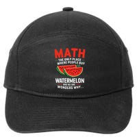 Funny Math And Watermelons Mathematics Calculation Numbers 7-Panel Snapback Hat