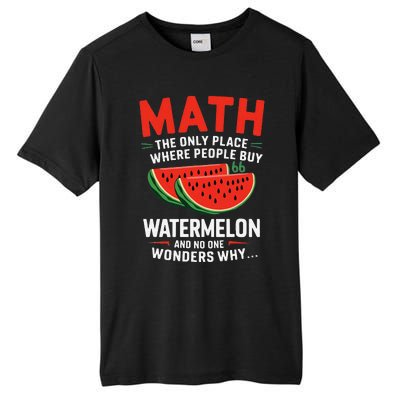 Funny Math And Watermelons Mathematics Calculation Numbers Tall Fusion ChromaSoft Performance T-Shirt