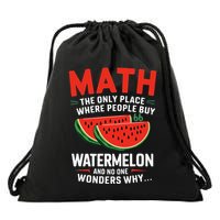 Funny Math And Watermelons Mathematics Calculation Numbers Drawstring Bag