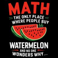 Funny Math And Watermelons Mathematics Calculation Numbers Drawstring Bag