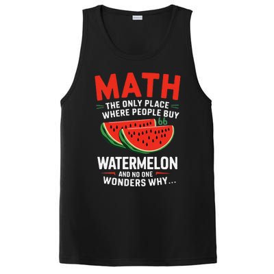 Funny Math And Watermelons Mathematics Calculation Numbers PosiCharge Competitor Tank