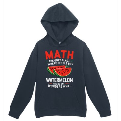 Funny Math And Watermelons Mathematics Calculation Numbers Urban Pullover Hoodie