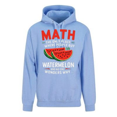 Funny Math And Watermelons Mathematics Calculation Numbers Unisex Surf Hoodie